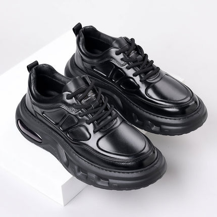 2026 New Men's Casual Shoes with Thick Soles, Height-Increasing Sports Shoes, Trendy Versatile Air-Cushioned Sneakers for Men with a High-End Feel