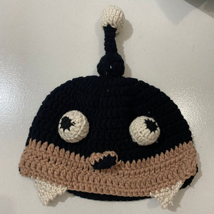 The Same Hat as Piyou, Green Shrek Cartoon, Funny and Cute Strawberry Hood, Knitted Woolen Hat for Winter