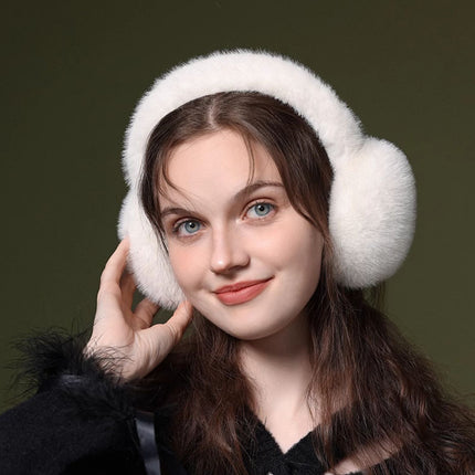 Winter Plush Warm Earmuffs for Women, Autumn and Winter Ear Warmers, Foldable Ear Covers for Cycling, Cold-Proof Ear Covers, Ear Protectors