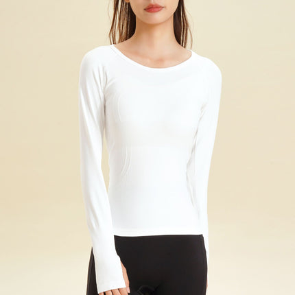 Lulu Yoga Clothing Women's Top 2025 New Tight Quick-drying Breathable Fitness Running Long-sleeved Sports T-shirt Autumn and Winter