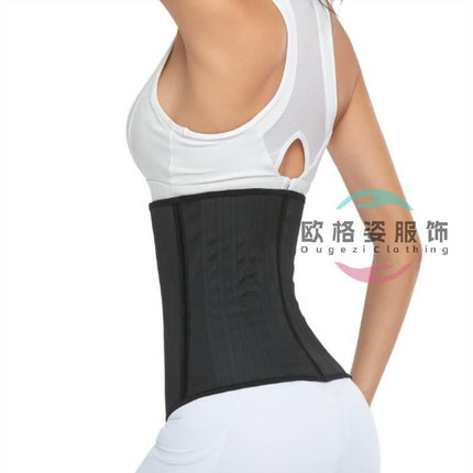 29-Bone Matte Corset Rubber Shapewear Fitness Sports Waist Belt Waist Trainer High Waist Non-Slip