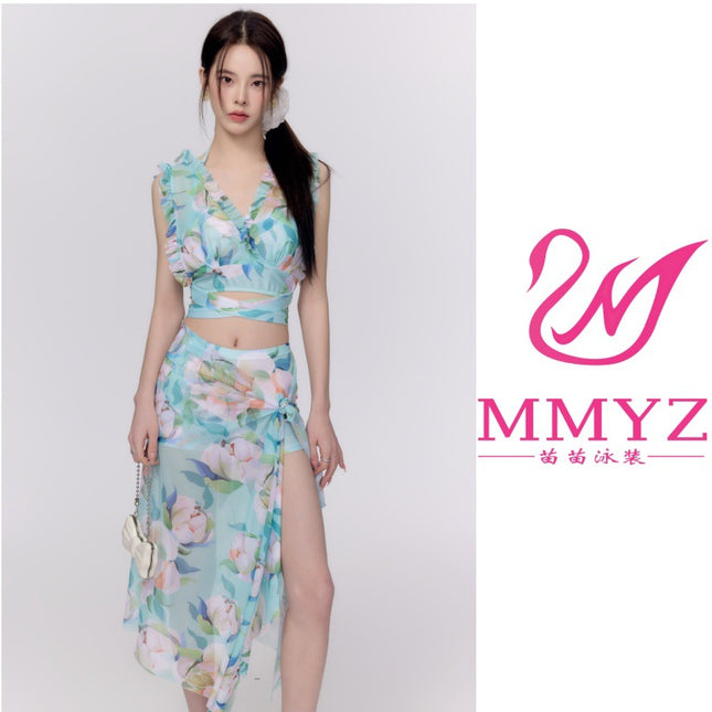 2026 New Style Women's Bikini Split Set Sexy Three-Piece Set Internet Celebrity Vacation Beach Photo Shoot Swimwear for Women