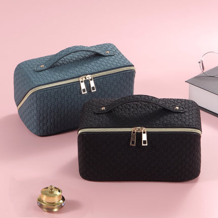 Rishang Bags Amazon Special for Women Cosmetic Bag Large Capacity Travel Wash Bag Portable Wash Rattan Woven Bag Factory