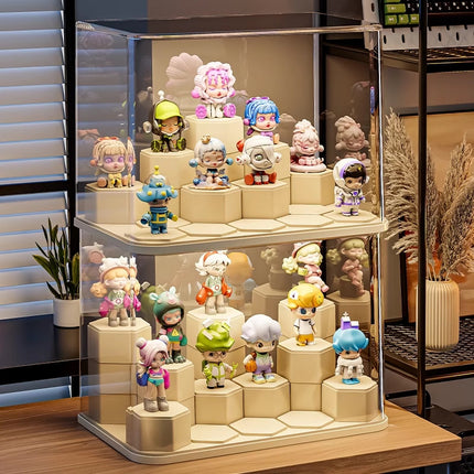 Hand Storage Box Display Box Trendy Play Ornaments Doll Bubble Mate Transparent Dust-proof Building Blocks Toy Display Shelf