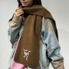 Embroidered bow#Brown