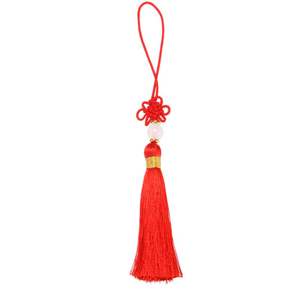 Tassel Spike Chinese Knot Mini Pendant Nylon Jade Line Vertical Ice Silk Constant DIY Sachet Folding Fan Hanging