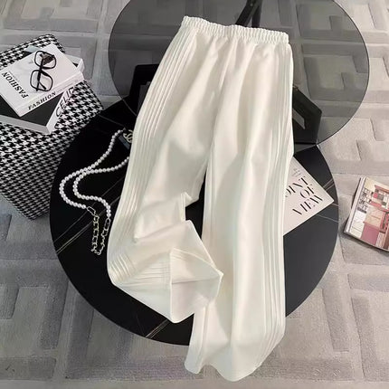 2025 early autumn new casual sweater sports suit wide leg pants two-piece design fashion sports suit women
