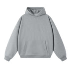 Heather gray-pure cotton hooded sweatshirt / S (recommended 55kg )