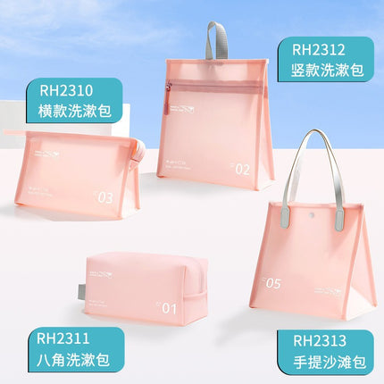 Cross-border Hot Jelly Series Cosmetic Bag PVC Waterproof Storage Bag Cosmetic Bag Simple Solid Color Toiletry Bag Portable