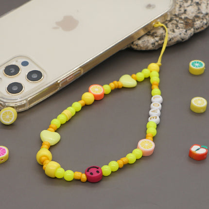 Factory direct supply handmade beaded mobile phone lanyard bluetooth speaker lanyard flashlight fan selfie stick U disk sling
