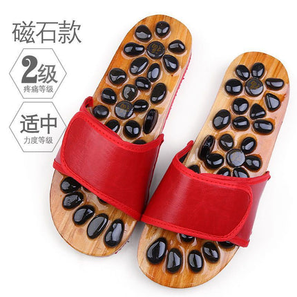 Summer Home Foot Acupoint Magnetic Therapy Massage Men's Slippers Indoor Non-Slip Wear-Resistant Acupressure Health Massage Slippers for Women