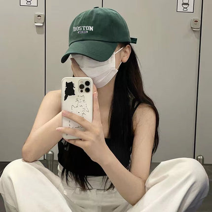 Spring 2025 New Baseball Cap Men's Trendy Embroidery Couple Casual Easiest for Match Letter Autumn Peaked Cap Sun Hat