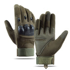 Soft shell tactical full finger gloves - green [lightweight] / L