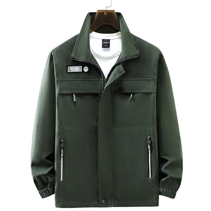 Cotton Wear-resistant Work Clothes suit Men's Spring and Autumn Anti-scalding Electric Welding Work Clothes Construction Site Jacket Labor Protection Work Pants