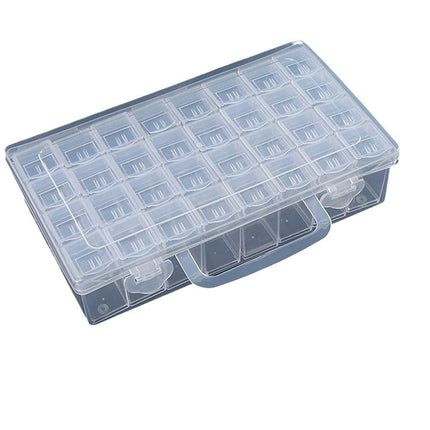 DIY Storage Beaded Transparent 64-Grids Rice Bead Storage Box Desktop Satchel Nail Art Jewelry Rice Bead Plastic Storage Box