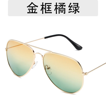 3025 fashion aviator goggles men and women personalized hip-hop all-match sunglasses 3026 colorful ocean sunglasses