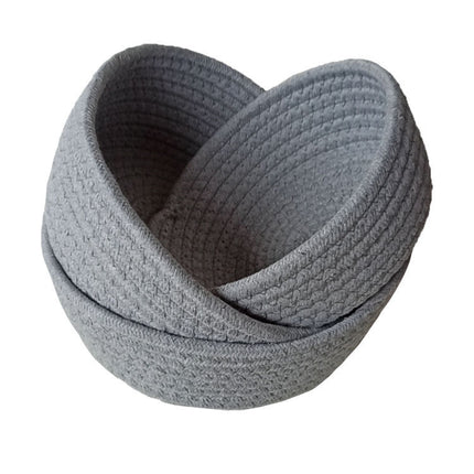 Cotton Woven Fabric Desktop Storage Basket Snack Toy Cosmetics Storage Office Desktop Storage Basket Entrance Miscellaneous