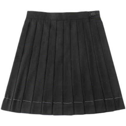 Original JK uniform organ pleat college style loose all-match white pointed collar long sleeve shirt Japanese basic top