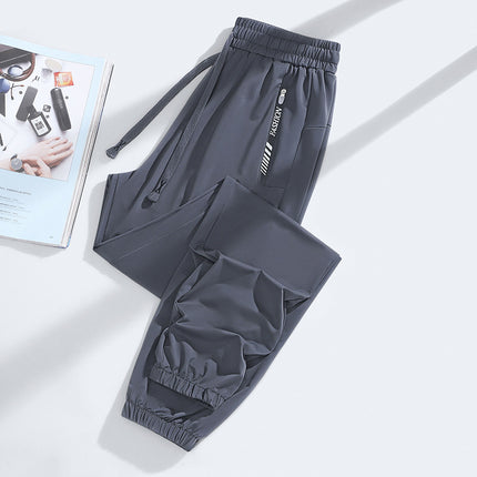 2025 Summer Explosions Ice Silk Cropped Pants Men's and Women's Couples Sports Casual Pants Sports Pants Straight Pants