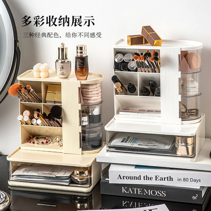 Makeup Brush Storage Box, Dressing Table, Large-Capacity Desktop, High-Looking Brush Pen Holder, Eye Shadow Brush, Eyebrow Pencil, Lipstick Shelf
