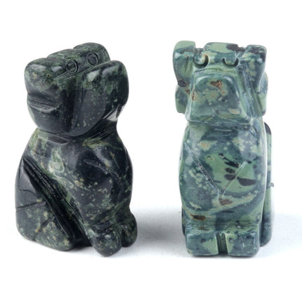 1in Puppy Crystal Agate Stone Mini Carved Small Animal Semi-Precious Stone Crafts Dog Small Ornaments