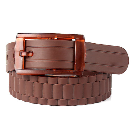 Silicone Belt Candy Color Fashionable Men's and Women's Belt Factory Security Inspection Belt Adjustable One-Piece Drop Shipping Cross-Border