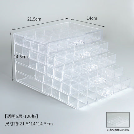 Free Shipping Drawer Jewelry Storage Box Multi-Layer Dust-Proof Red Jewelry Box Earrings Earrings Acrylic Storage Box