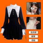 [three-piece set] nun dress + eye mask + necklace / XS