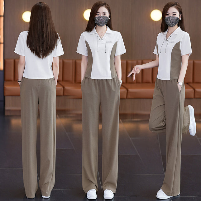 High-End Product 2026 Summer New Style Women's Suit, High-End, Stylish, Age-Reducing, Slimming, Plus-Size Women's Two-Piece Set