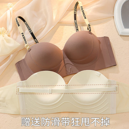 Shantou Underwear Women's Detachable Shoulder Strap Non-marking Steel Ring Push-up Small Chest Large Non-slip Bra
