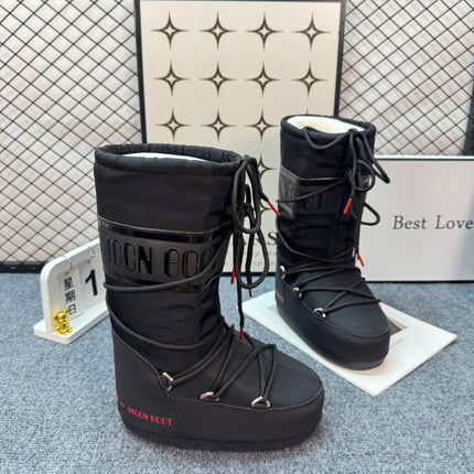 Celebrity Style Thick-Soled Colorful Moon Boots 2025 Winter New Long Ski Boots Warm Anti-Ski Boots for Women