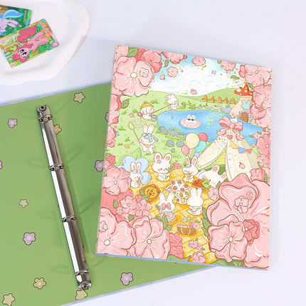 Special Paper Loose-leaf Cardboard Case A4DIY Cover Four Holes Removable Small Fresh Hand Account Note Cover