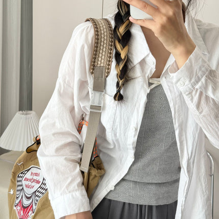 Nylon Colorful Creative Braided Rope Universal Summer Women's Rope Side-Span Double Buckle Twist Rope Homemade Braided Bag Shoulder Strap
