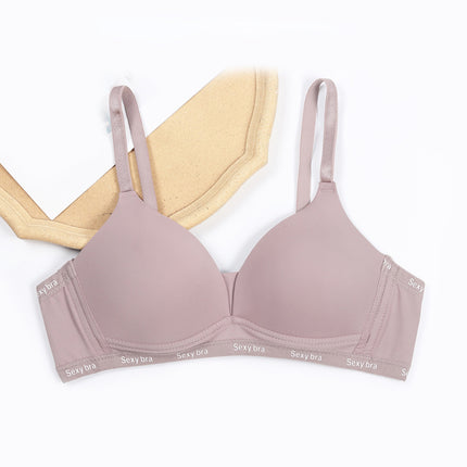 Foreign Trade Cross-border in stock Bra without Steel Ring Lightweight Breathable Sweat Absorbing Comfortable Upper Bra Gathering Anti-sagging Underwear for Women
