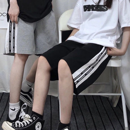 2023 Summer New Arrival Five-point Pants Women's High Waist Loose Casual Sports Pants Students Korean Style Straight Shorts Ins Trendy