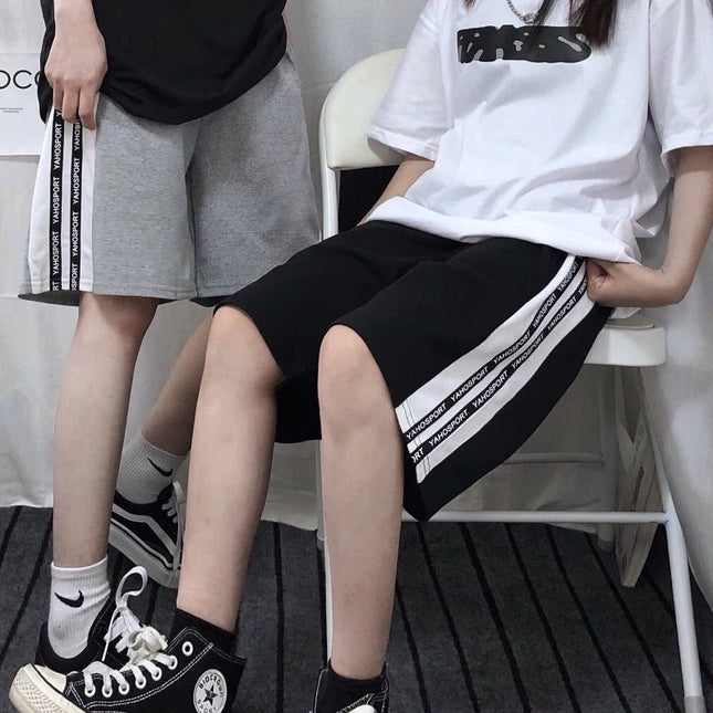 2023 Summer New Arrival Five-point Pants Women's High Waist Loose Casual Sports Pants Students Korean Style Straight Shorts Ins Trendy