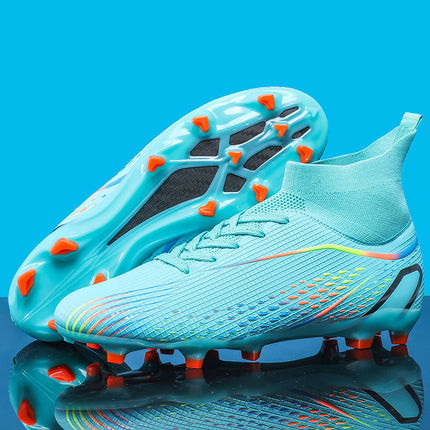 Temu High-Top Soccer Shoes with Spikes, Long Spikes, Non-Slip, Adult and Children's Sports Shoes, Men's Professional Training Shoes, Cross-Border