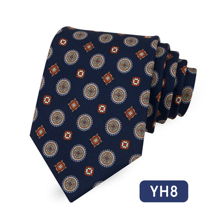 Vintage casual striped printed tie wholesale in stock fashion shirt plaid hand tie