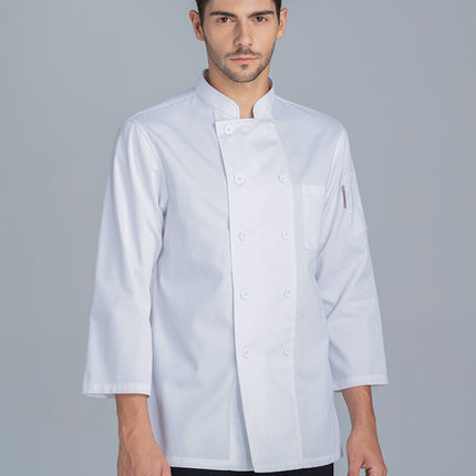 Tesmei Chef Work Clothes for Men, Kitchen Work Clothes, Kitchen Catering and Pastry Chef Work Clothes, Long-Sleeved Moisture-Wicking Work Clothes