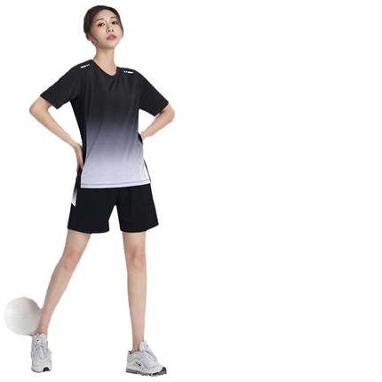 Short-sleeved T-shirt shorts men's and women's sports suit leisure thin fashion handsome youth outdoor ball clothing manufacturers direct supply