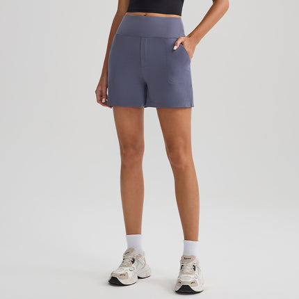 Yoga Shorts, Nude Sports Pants, Tight Yoga Pants, Pockets, Cycling, Running, Fitness, Breathable, Quick-Drying Sports Trend