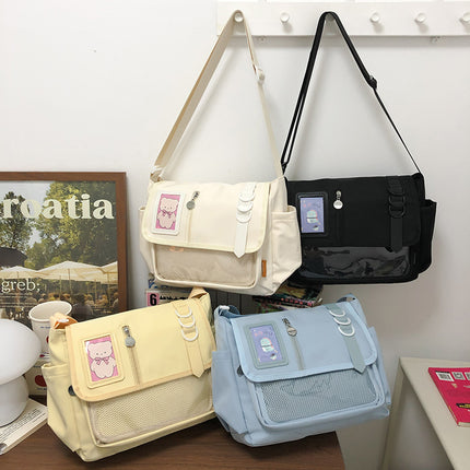 2025 Summer New High-Value Japanese and Korean Fresh Transparent School Bag for Female Primary and Secondary School Students Shoulder Bag