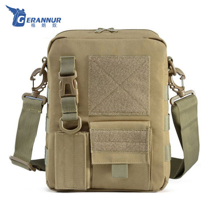 Outdoor military fans camouflage shoulder bag men's fashion messenger bag IPAD bare metal bag men's bag leisure travel tactical bag