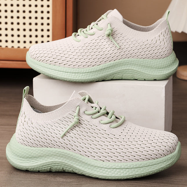Shoes for Women, New Summer Style, Breathable Casual Shoes, Fashionable Cross-Border Soft-Soled Couple's Lace-Up Sneakers
