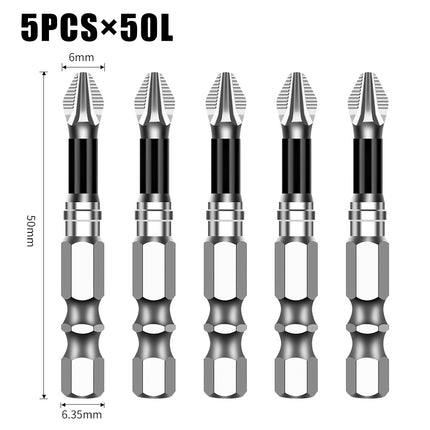K5 Anti-Slip Bit S2 Magnetic 5A Black Anti-Slip Cross Bit Hand Electric Drill Electric Screwdriver High Hardness