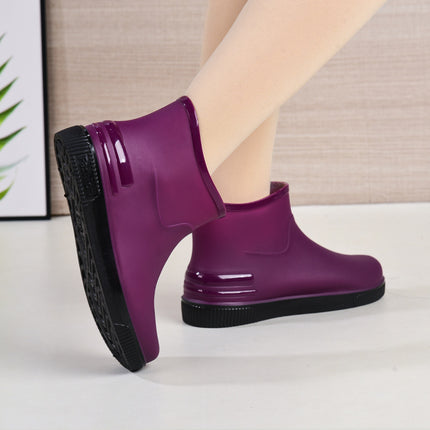 Cross-Border Hot-Selling Women's Rain Boots, Women's Short Outer Water Shoes, Warm Low-Cut Rain Boots, Waterproof Boots, Rubber Shoes, Overshoes Wholesale