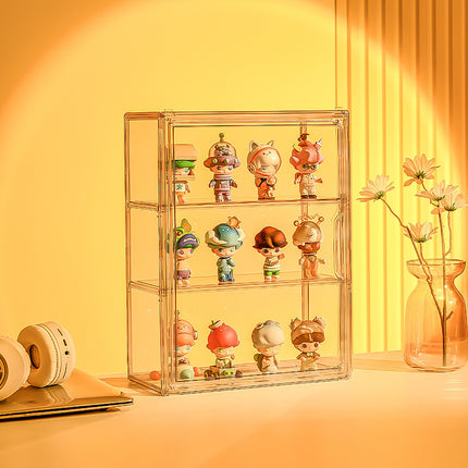 Which display rack transparent acrylic with lid dustproof storage blind box hand-held Lego display box bubble Mart