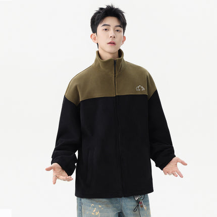 Men's Sweatshirt 2025 New Winter American Style Couple's Drop Shoulder Loose Jacket Autumn and Winter Fleece Zipper Cardigan