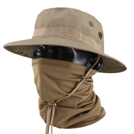 Summer Camouflage Tactical Penny Hat suit Multi-function Magic Hood Fishing Hat Fisherman Hat Sunscreen Breathable Hat