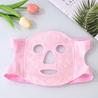 Ice mask pink (white beads)